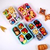 Sibba 10 Pack 5 Compartments Snack Containers Bento Lunch Box