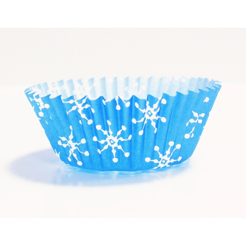 PME Backförmchen für Cupcakes aus Papier mit Schneeflocken, Mini-Format, 100er