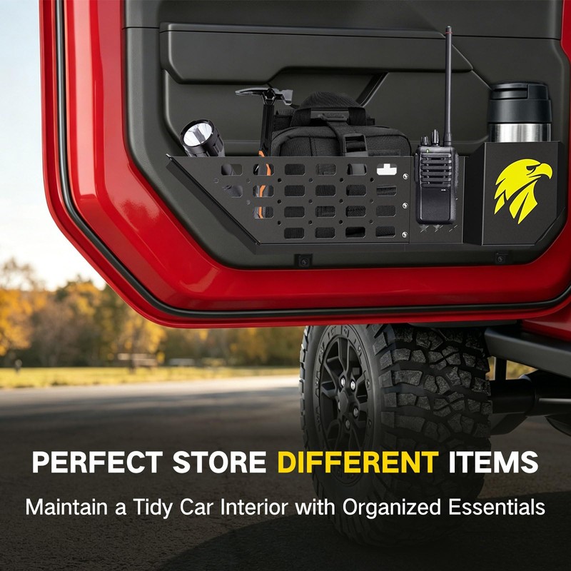 MusixiA Metal Front & Rear Door Pockets Box Pockets for