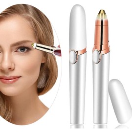 Eyebrow Hair Remover, Eyebrow Razor, Flawless & Pain-Free Eyebrow Facial Hair Removal for Women & Men, Fast and Easy Hair Trimmer (White) - Color: Rose-gold