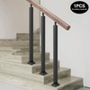 Stair Railing Balusters Black Metal Square Cable Railing Post 270°
