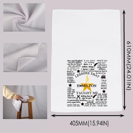 MNIGIU Musical Inspired Gift Musical Quote Gift Musicals Dish Kitchen Towel for Theatre Fan (Hami Towel)