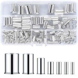 woshilaoDS 180 Pcs Wire Ferrules Kits, Wire Crimp Connector Ferrules, Silver Plated Copper Crimp Terminal Connectors, Electrical Cable Pin Cord End Terminal Sleeves Ferrules -4/6/10/16/25/35/50/70mm²