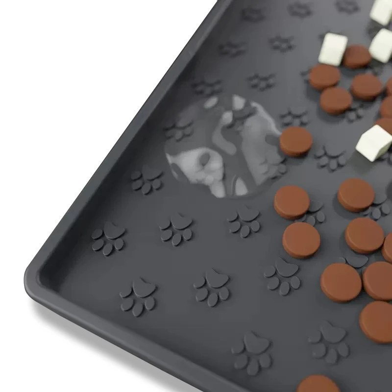 Silicone Pet Food Mat – Waterproof Dog Bowl Mat, Non
