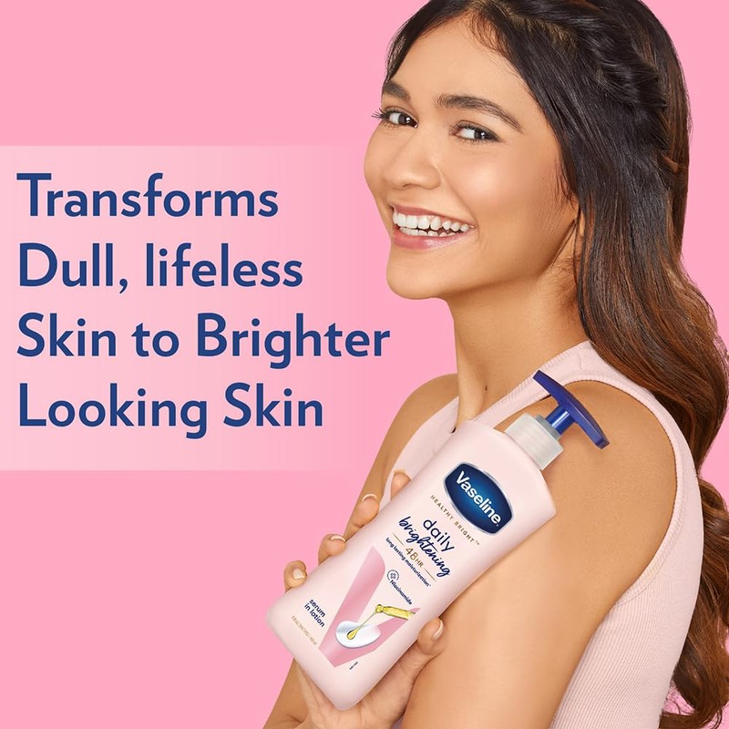 Vaseline Healthy Bright Daily Brightening Body Lotion, 400 ml, with