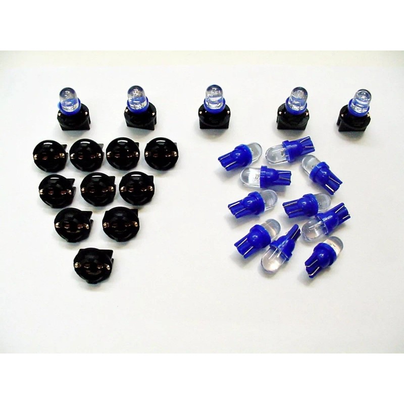 Lumiglow 15 Blue Domes LEDs Lights Bulbs 1/2" Sockets Instrument