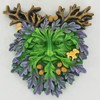 Wicca King Greenman Face Plaque for Garden Home Celtic Pagan