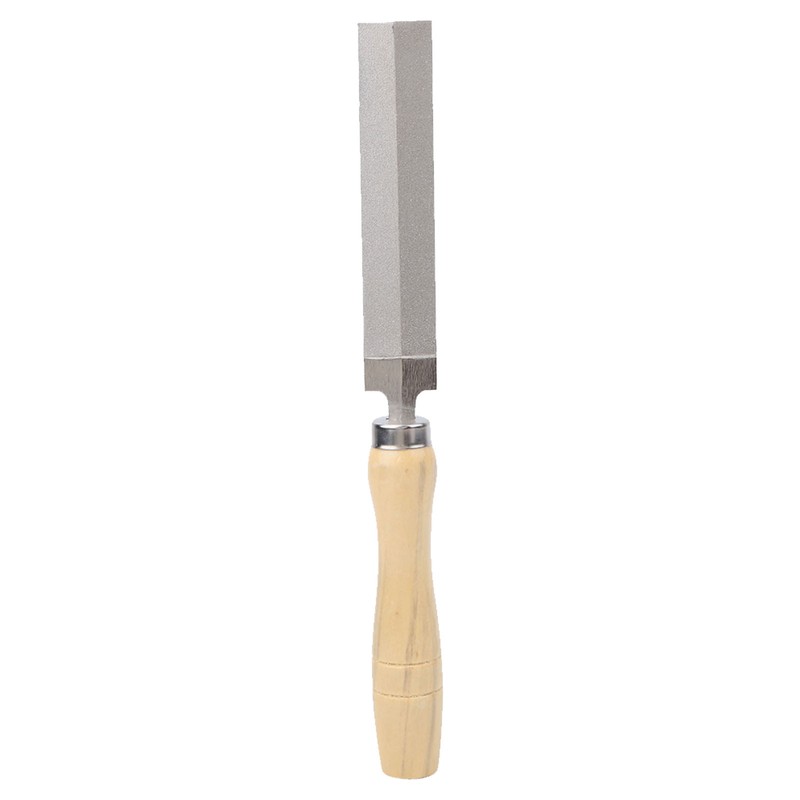 Diamond Rhombic File Wooden Handle Metal Glass Grinding Woodworking Garden