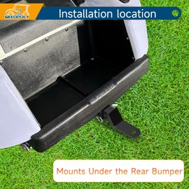 MIXOPOLY Golf Cart Trailer Hitch for EZGO TXT/Medalist Gas and Electric 1994-up, Heavy Duty Rear Bumper Trailer with Receiver, No Drilling Required