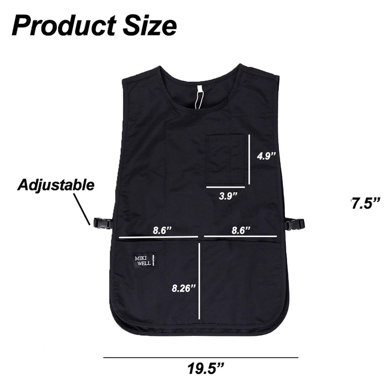 MIKI WELL Waterproof Cobbler Apron with 4 Pockets Vest Smock