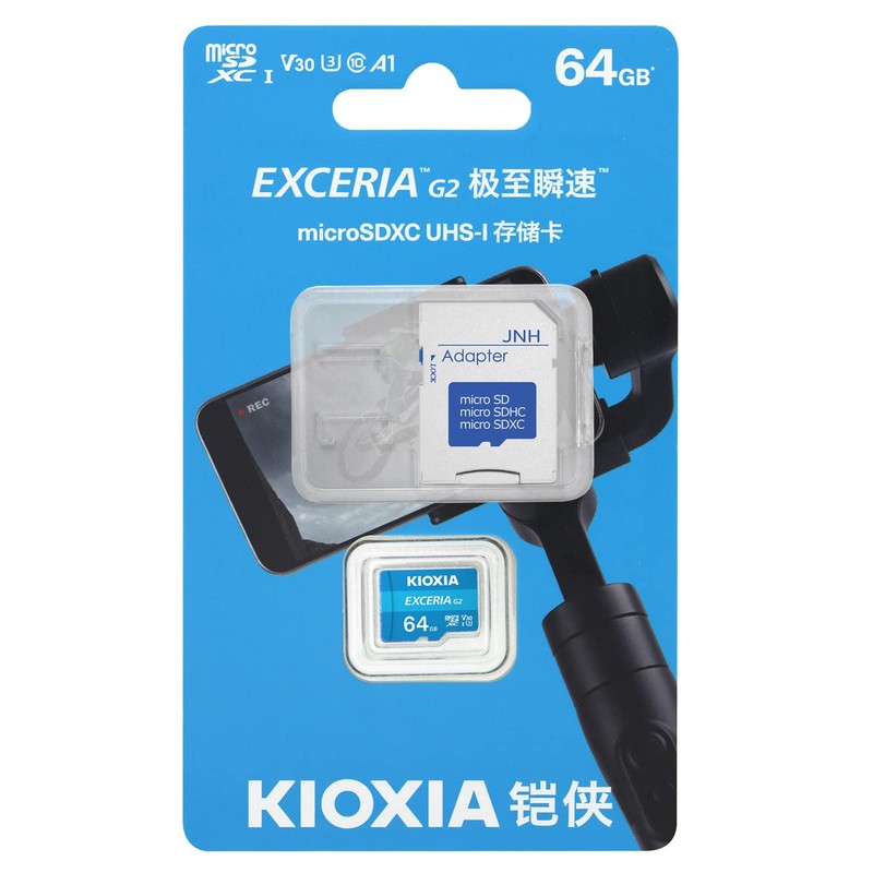 microSDXC 64GB KIOXIA EXCERIA G2 UHS-I U3 V30 4K A1