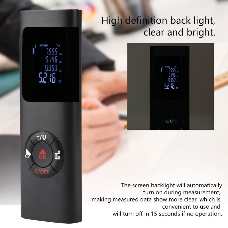 JQ40 Digital Handheld Mini Laser Distance Area Volume Meter Portable