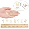 LiQunSweet 100 Pcs 0.8-Inch Paintable Wooden Pendant Capital Letters Alphabet