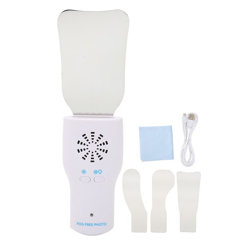 Dental Mirror Handle Prevent Fog LED Light Teeth Oral Cavity