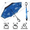 Wxjiahetai Inverted Reverse Umbrella with C-shaped Handle Windproof Upside Down