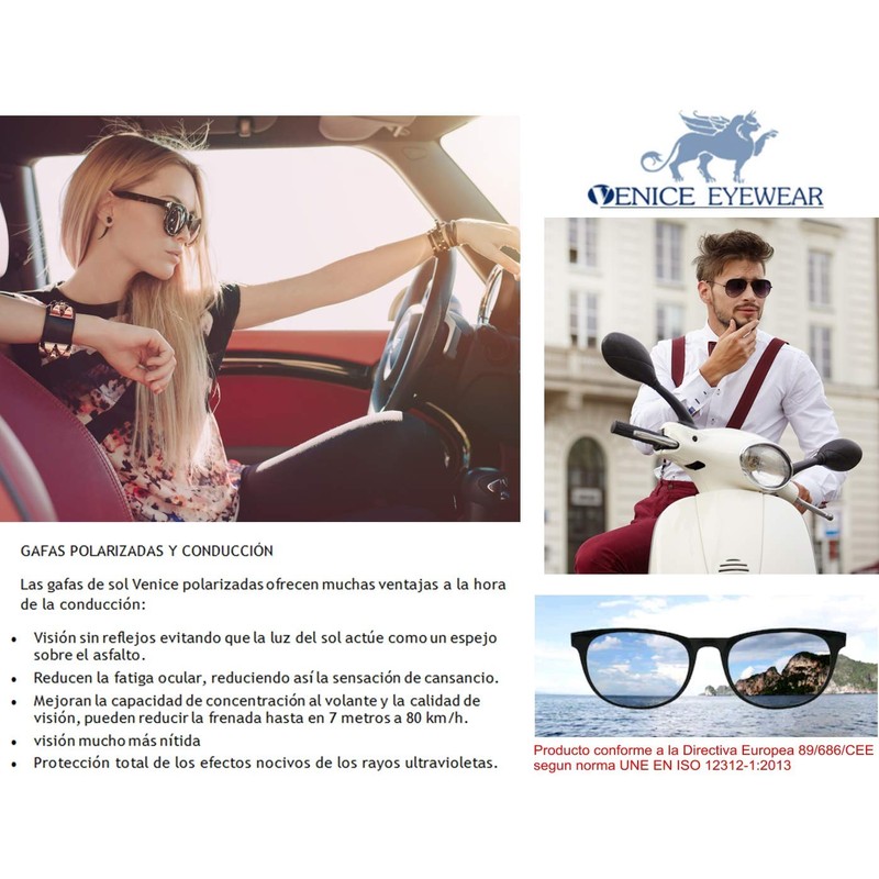 VENICE EYEWEAR OCCHIALI - Venice Ray unisex polarised sunglasses with