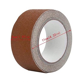 Cinta adhesiva antideslizante antideslizante de PVC de 5M * 5cm colorida para decoración de seguridad de piso de escalón(café)