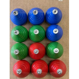 12 Wooden Spinning Top toys