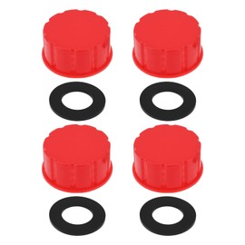 SING F LTD 4pcs 5-Gallon Gas Can Cap Coarse Thread Gas Lid Replacement Compatible with 5 Gallon 1.75 to 1.81 Inches Can Mouth Gallon Plastic and Metal Gas Cans Red