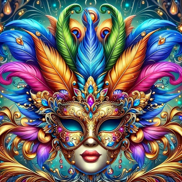 WSLWXSHM Diamond Painting Kits for Adults Mask, Round Full Drill