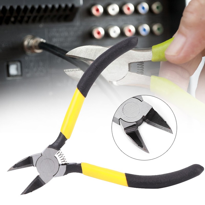 Diagonal Plier High‑Carbon Steel Body 2‑Color Non‑Slip Handle Rebound‑Tail 5‑Inch