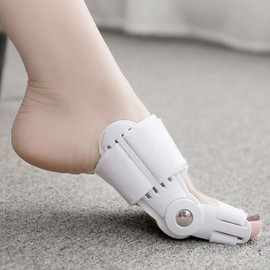 Angle adjustable big toe hallux valgus protector splint strap bending fracture pain cast white 1P 2ea