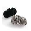 VINGTAINE H-736-gg Velvet Ruffle Banana Clip Simple Office Hair Accessory