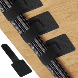 QZKJQDD 20 Stück Kabelhalter, Kabelhalter Selbstklebend, Kabel Organizer, Wiederverwendbare Nylon Kabelmanagement für Schreibtisch, Nachttisch, Ladekabeln (Schwarz)