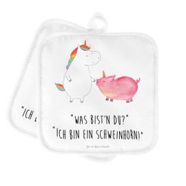 Mr. & Mrs. Panda Set of 2 Pot Holders Unicorn Pig - Gift, Unicorn, Pot Glove, Unicorn Decoration, Oven Glove, Pot Holder Set, Unicorn,