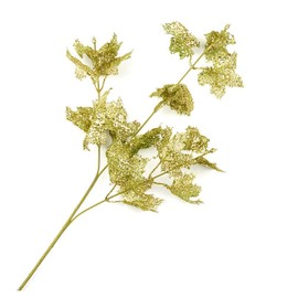 Factory Direct Craft Group of 2 Green Glittered Artificial Maple Sprays for Autumn Decorating and Thanksgiving Displays - 26" H