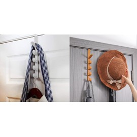 Over The Door Hooks, Towel Rack Towel Hooks for Bathroom, Door Coat Clothes Hanger Hooks, Over Door Hanger for Hanging Clothes Coats Towels (3 PCS)