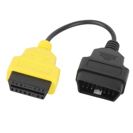Obd2-Diagnosekabel, Professioneller Auto-Diagnose-Scanner-Kabeladapter mit Gelbem Stecker, Langlebig, ABS, Kann Obd2-Fehlercode-Lesegerät, Kabeladapter, Ersatz für Fiat Ecu Scan Tool