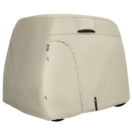 Explore Land 600D Waterproof Golf Cart Cover Fits for Most Brand 2 Passengers Car (Light Tan)