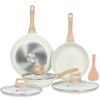 ESLITE LIFE Nonstick Ceramic Frying Pans Skillets Set with Lids,