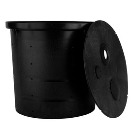Crawl Space DIY - 20 Gallon Sump Pump Basin & Lid Combo - Holds 20 Gallons 22" Tall - Perforated Sump Pump Bucket With 48 Drilled Holes - Comes With Lid