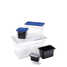 Carlisle FoodService Products Storplus 1/6 Size Universal Food Pan Lid with Molded Handle for Catering, Buffets, and Restaurants, Polycarbonate, Clear, (Pack of 6)