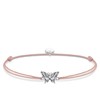 Thomas Sabo ladies-bracelet Little Secret butterfly 925 Sterling silver blackened