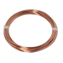 Bare Copper Round Wire (Half Hard) 1/2 Lb 99.9% Pure/Made in USA (12 Ga - 25 Ft. Coil)