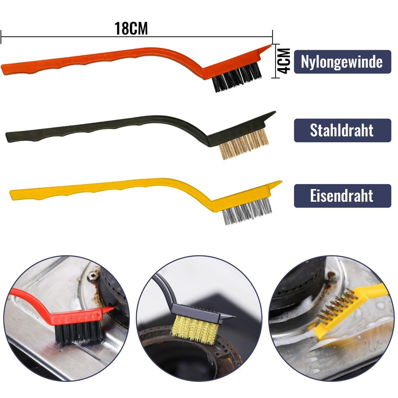 zeyedemo 11 Piece Gap Cleaning Brush Set with Stiff Bristles
