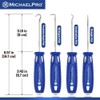 MichaelPro 4-Piece Precision Hook and Pick Set, Precision 90 Degrees,