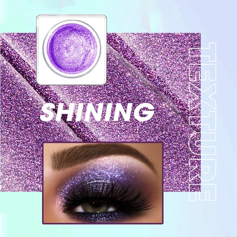 Purple Glitter Eyeshadow, Creamy Shimmer Eye Shadow, Liquid Eyeshadow for