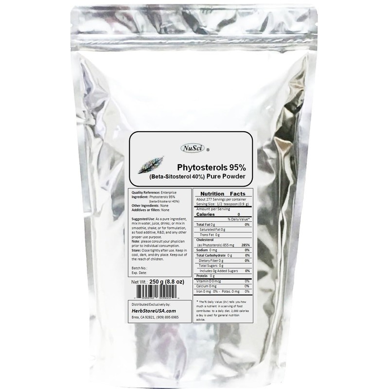 NuSci Phytosterol Beta-Sitosterol Pure Powder (500 g (1.1 Lb))