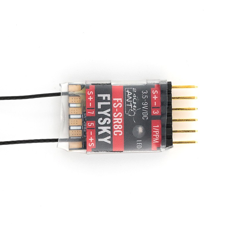 FLYSKY FS-SR8C Receiver 8 Channels 2.4G Receiver with Dual Antenna