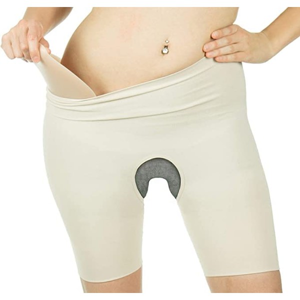 Skinister Sculptress Shape 'N Go Shapewear with Open Crotch for Hip - Tummy Control, Naked