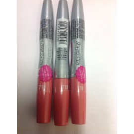 Maybelline LOT OF 3 - MAYBELLINE SUPERSTAY LIPCOLOR- 16 HOURS COLOR + BALM ( Shell #710 )