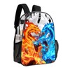 SFQKGVX Flame Dragon Fire Game Controller Clear Backpack For Boys