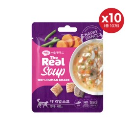 하림펫푸드 더리얼 캣 스프 명태 40g x 10개/고양이간식 The Real Cat Soup Pollock 40g x 10 pcs/Cat Treats