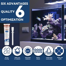 Xinyet 120ml Aquarium Silicone Sealant Clear, Underwater Sealant, Strong Adhesion Fish Tank Sealant for Fish Tank,Swimming Pools,Spa Pools,Underwater Equipment