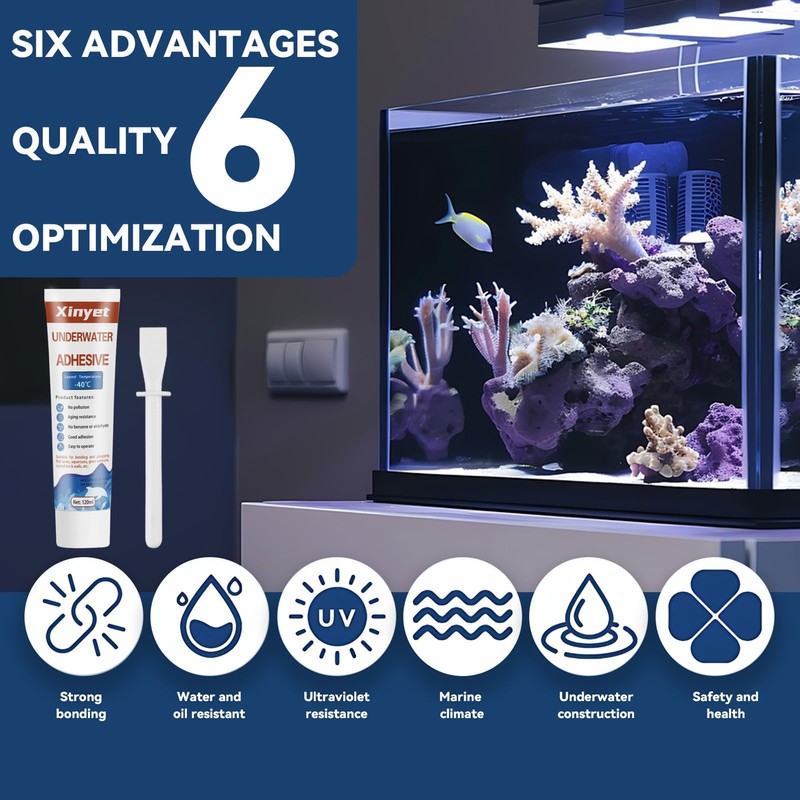 Xinyet 120ml Aquarium Silicone Sealant Clear, Underwater Sealant, Strong Adhesion