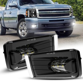 RAMJET4X4 DOT LED Fog Lights 5202 Bulbs Bumper Fog Lamps Assembly for Chevy Silverado 2007-2015/Avalanche 2007-2013/Suburban 2007-2015/Tahoe 2007-2015/GMC Yukon Pick Up w/Off-Road